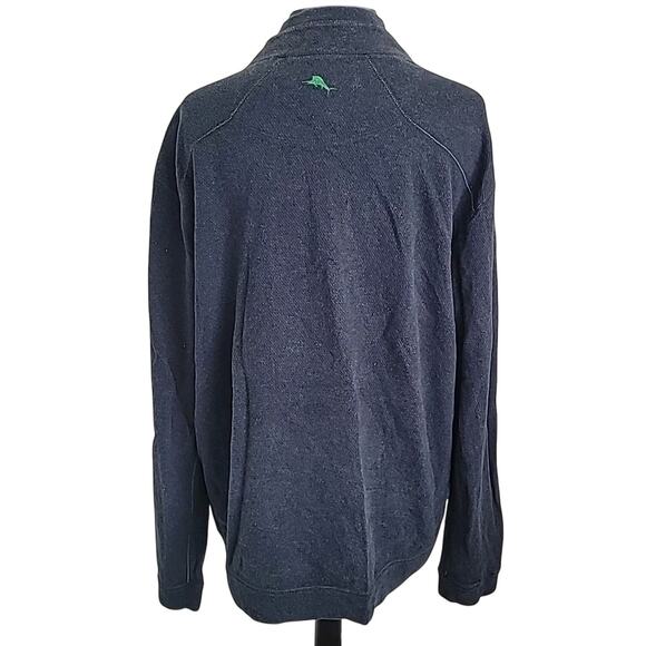 Tommy Bahama Flipshore Reversible 1/2 Zip Sweater Blue Green Men’s Large - Picture 3 of 8